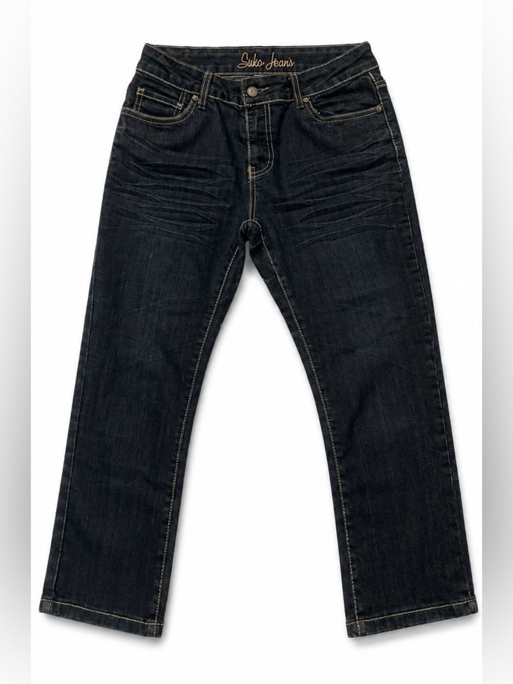 Y2K Suko Jeans Women’s Size 8 Dark Wash Bootcut Embroidered Stretch Jeans